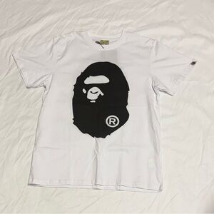 White T-Shirt with Black Graphic